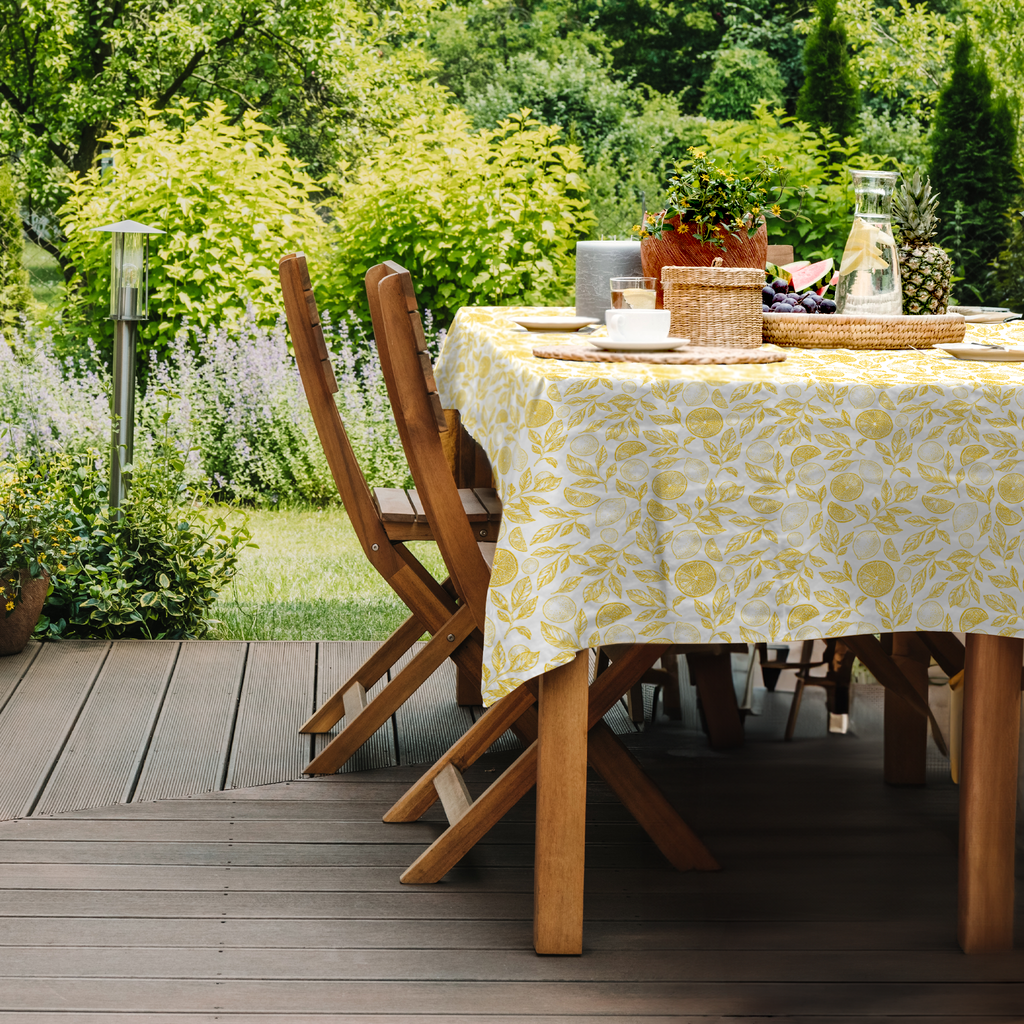 Limy tablecloth